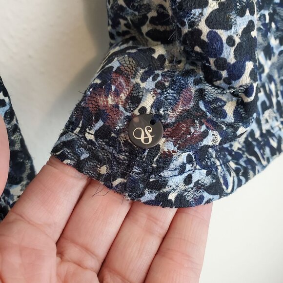 Scotch & Soda Printed Lace Top in blue - Picture 11 of 13